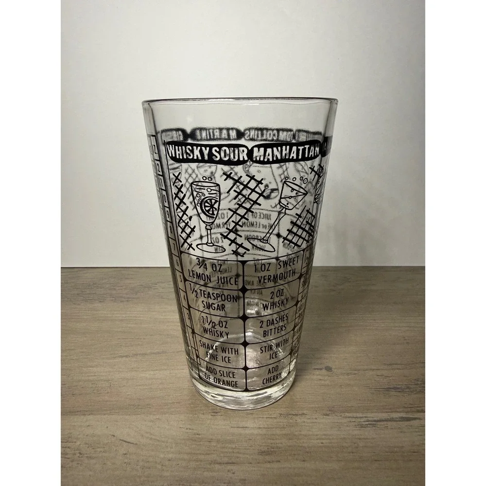 Vintage Federal Glass Cocktail Mixing Glass